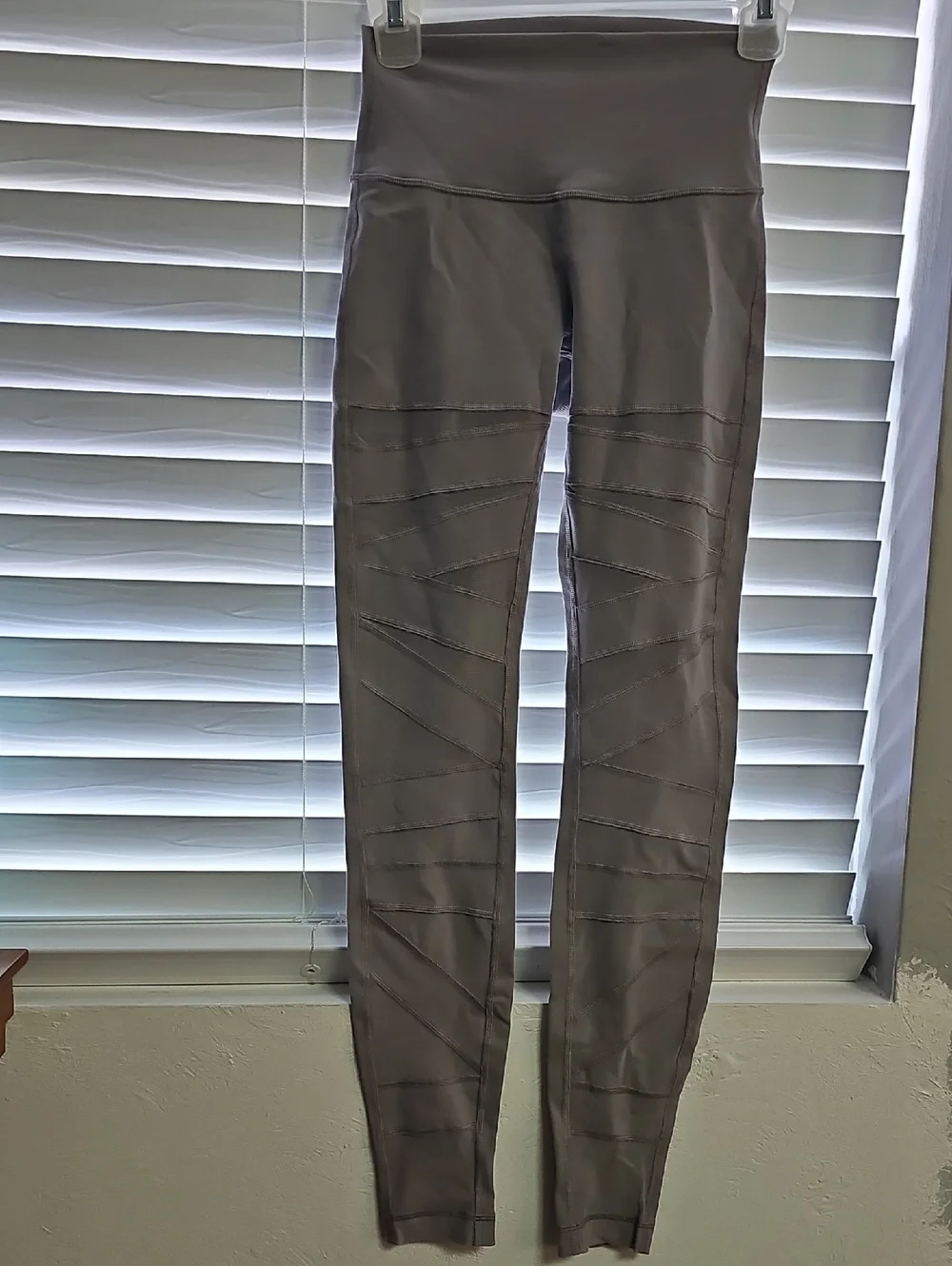 lululemon athletica Light Gray High-Rise Mesh Panel Leggings (#114)